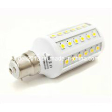 Bombilla LED B22 10W luz maíz con 60 X 5050 chips SMD en blanco cálido